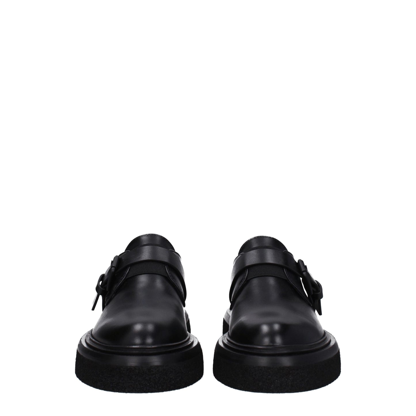 Max Mara Black Leather Oxfords And Derby