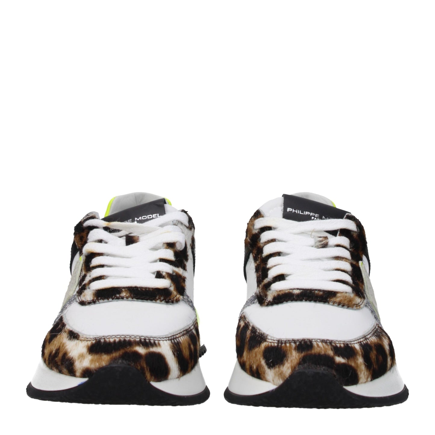 Philippe Model White Fabric Sneakers