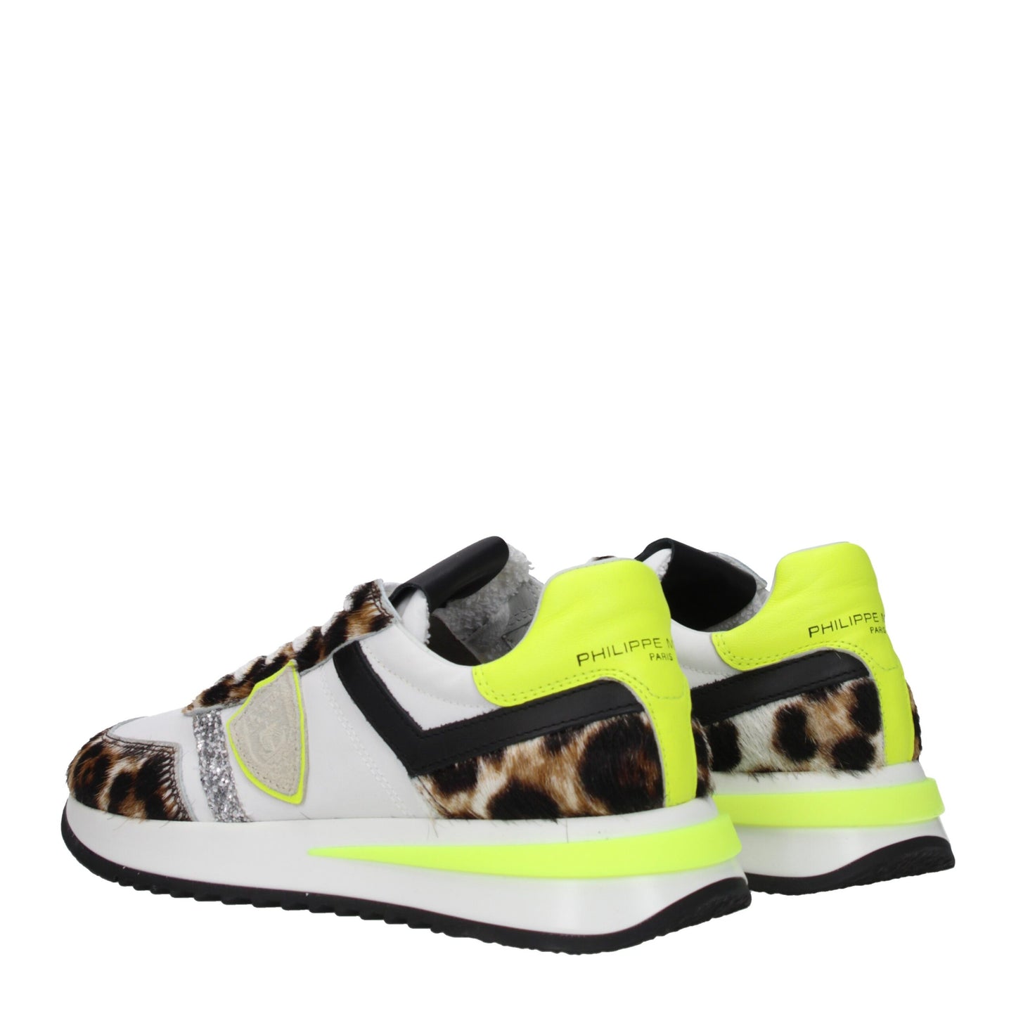 Philippe Model White Fabric Sneakers