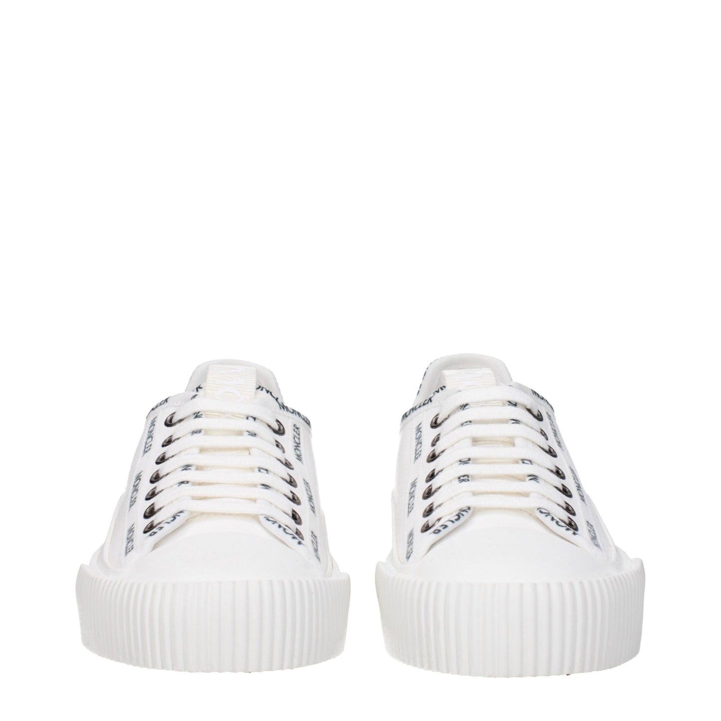 Moncler White Fabric Sneakers
