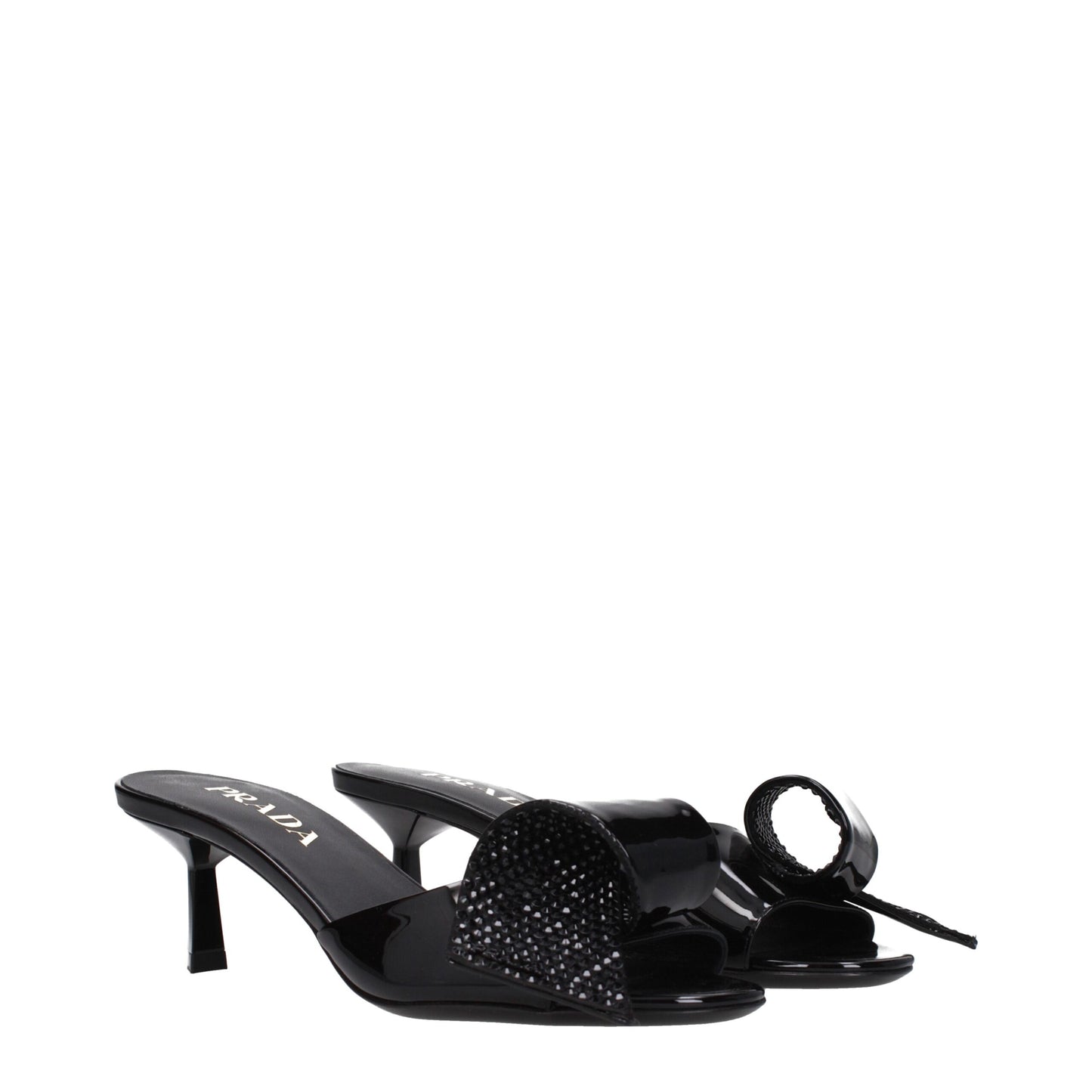 Prada Black Leather Sandal