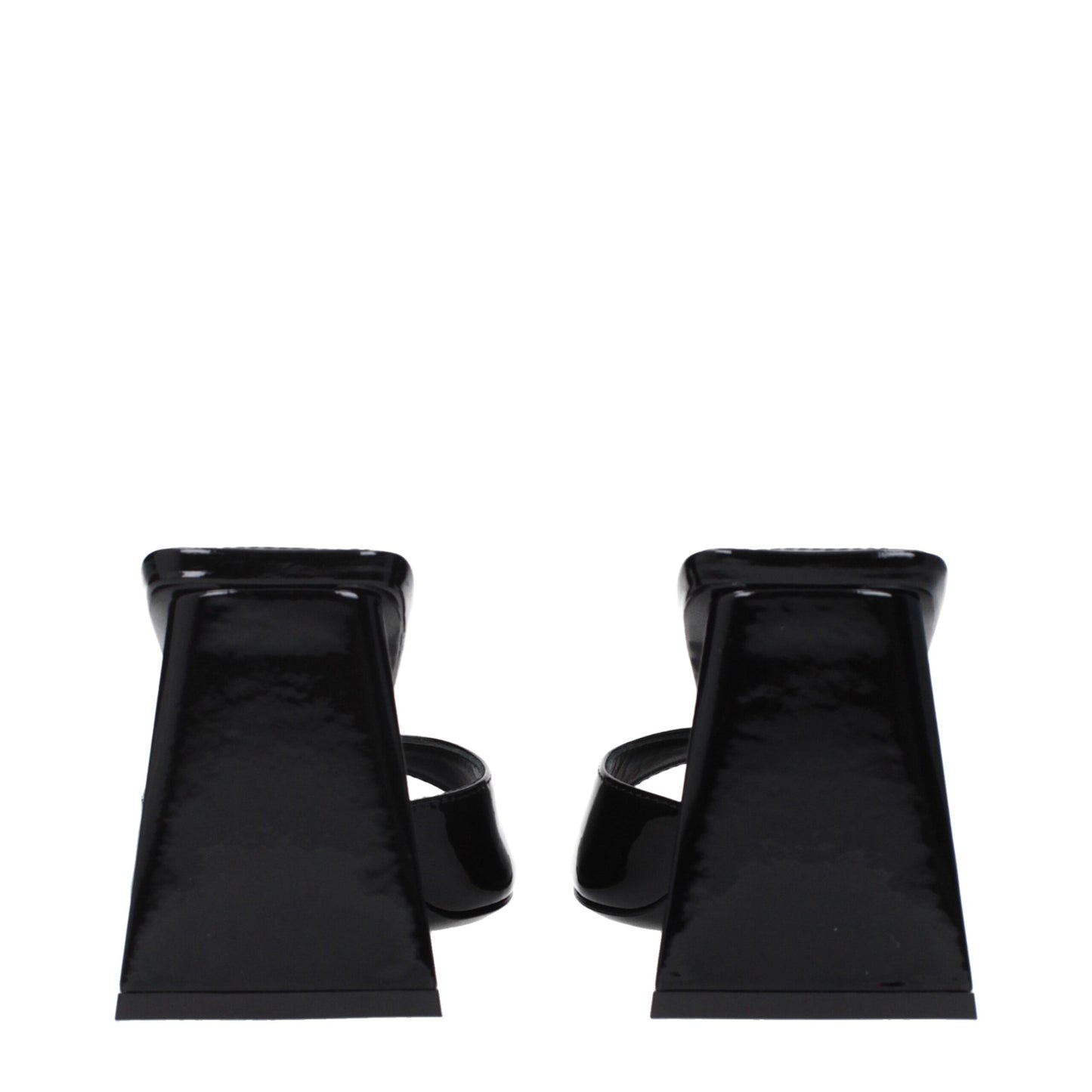 The Attico Black Leather Sandal