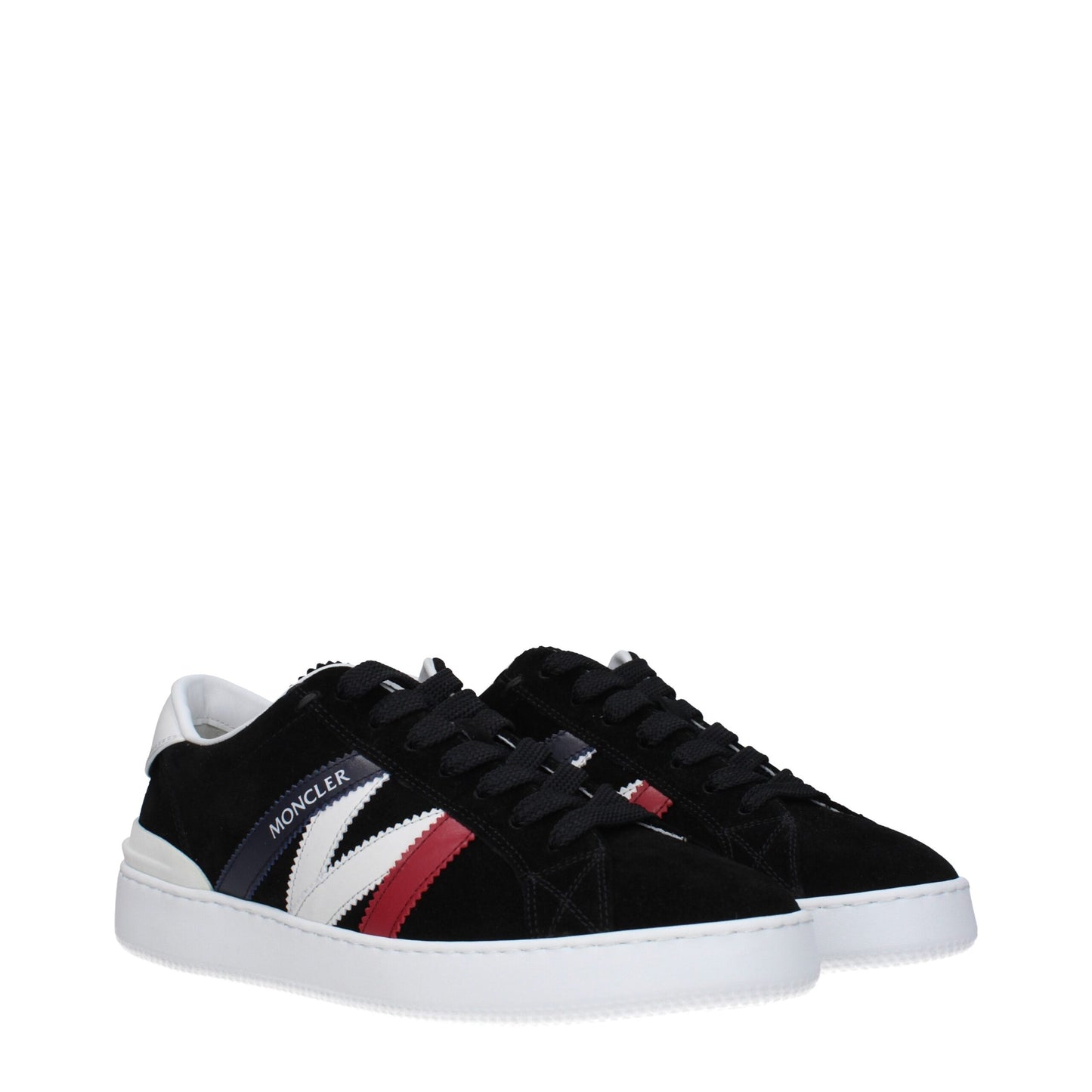 Moncler Black Leather Sneakers