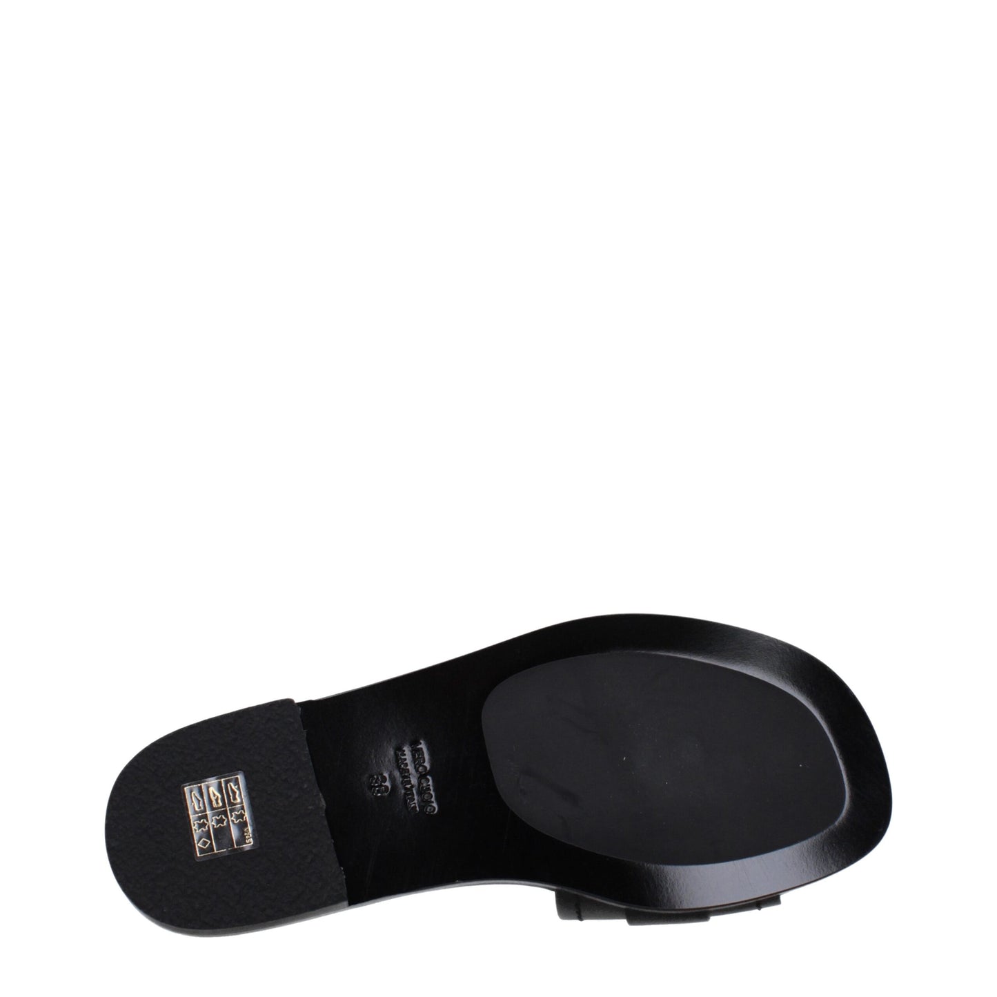 Moncler Black Leather Slipper