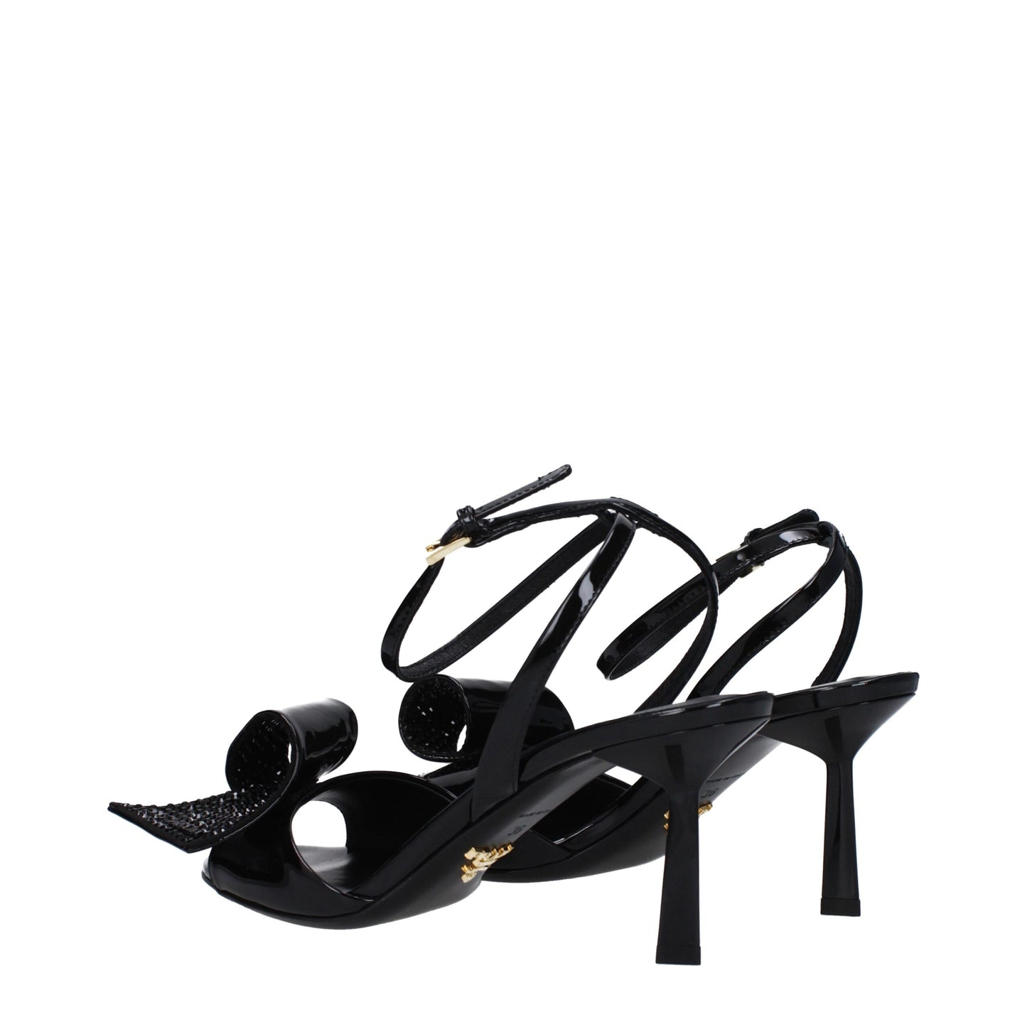 Prada Black Leather Sandal