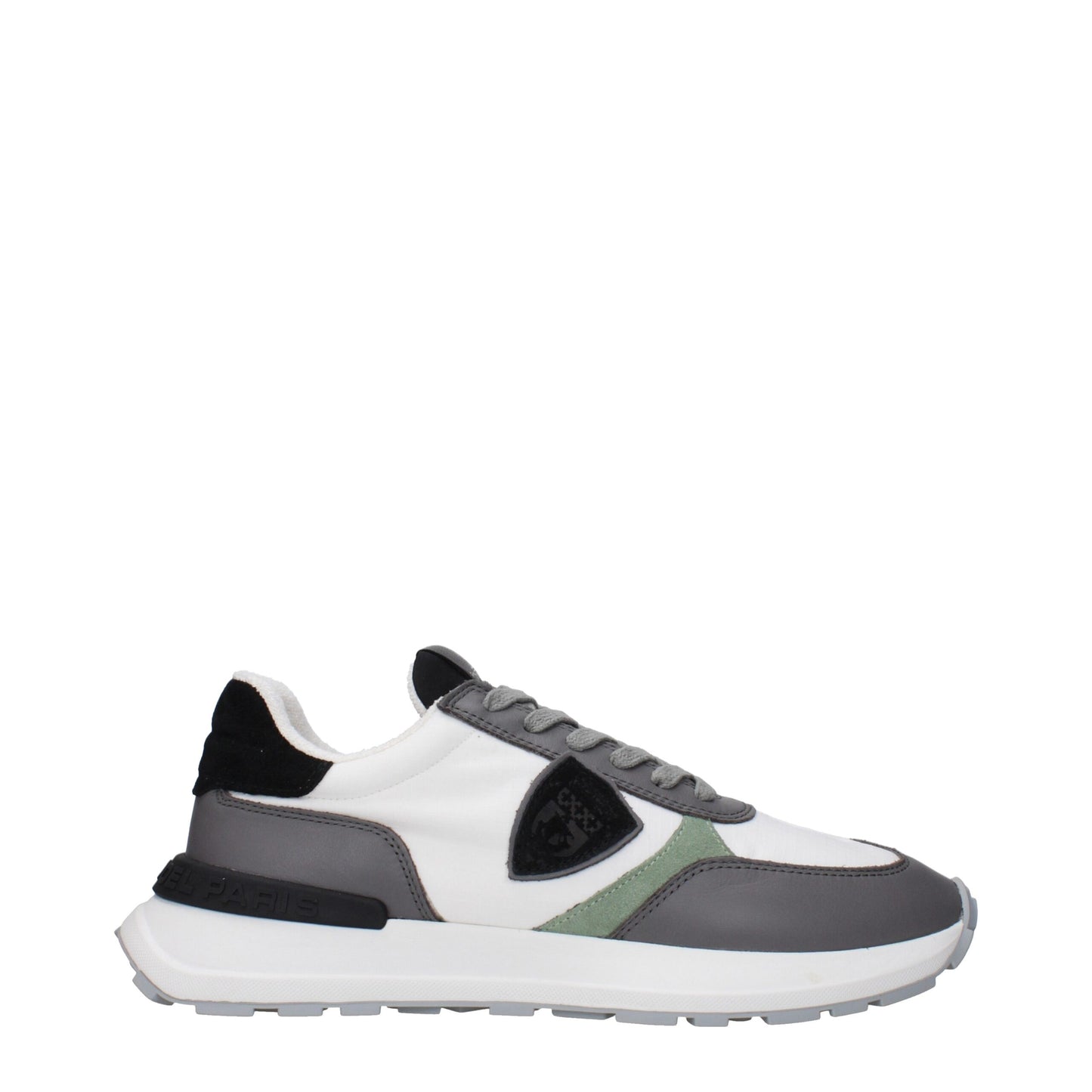 Philippe Model White Fabric Athletic Sneakers