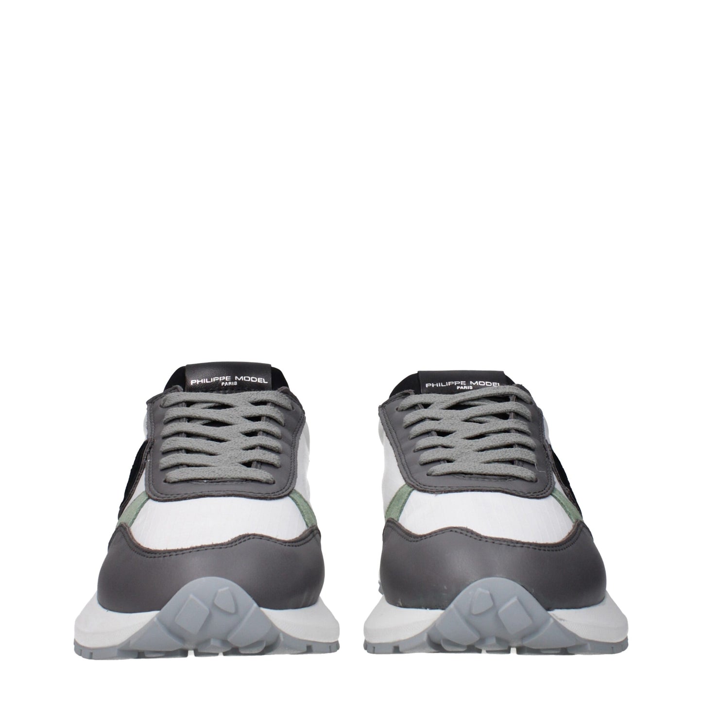 Philippe Model White Fabric Athletic Sneakers