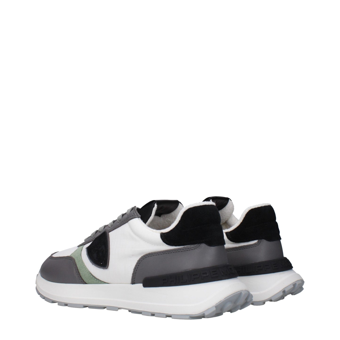 Philippe Model White Fabric Athletic Sneakers