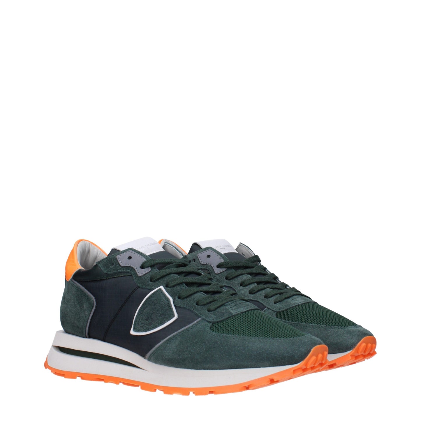 Philippe Model Green Fabric Athletic Sneakers