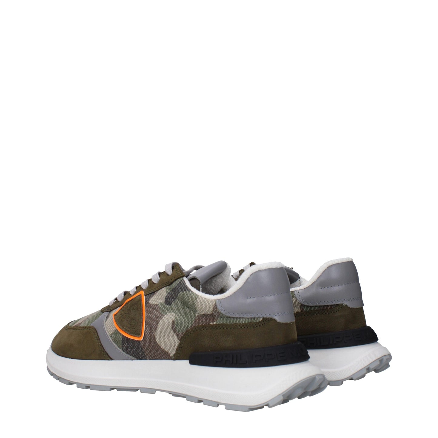 Philippe Model Green Fabric Chunky Sneakers