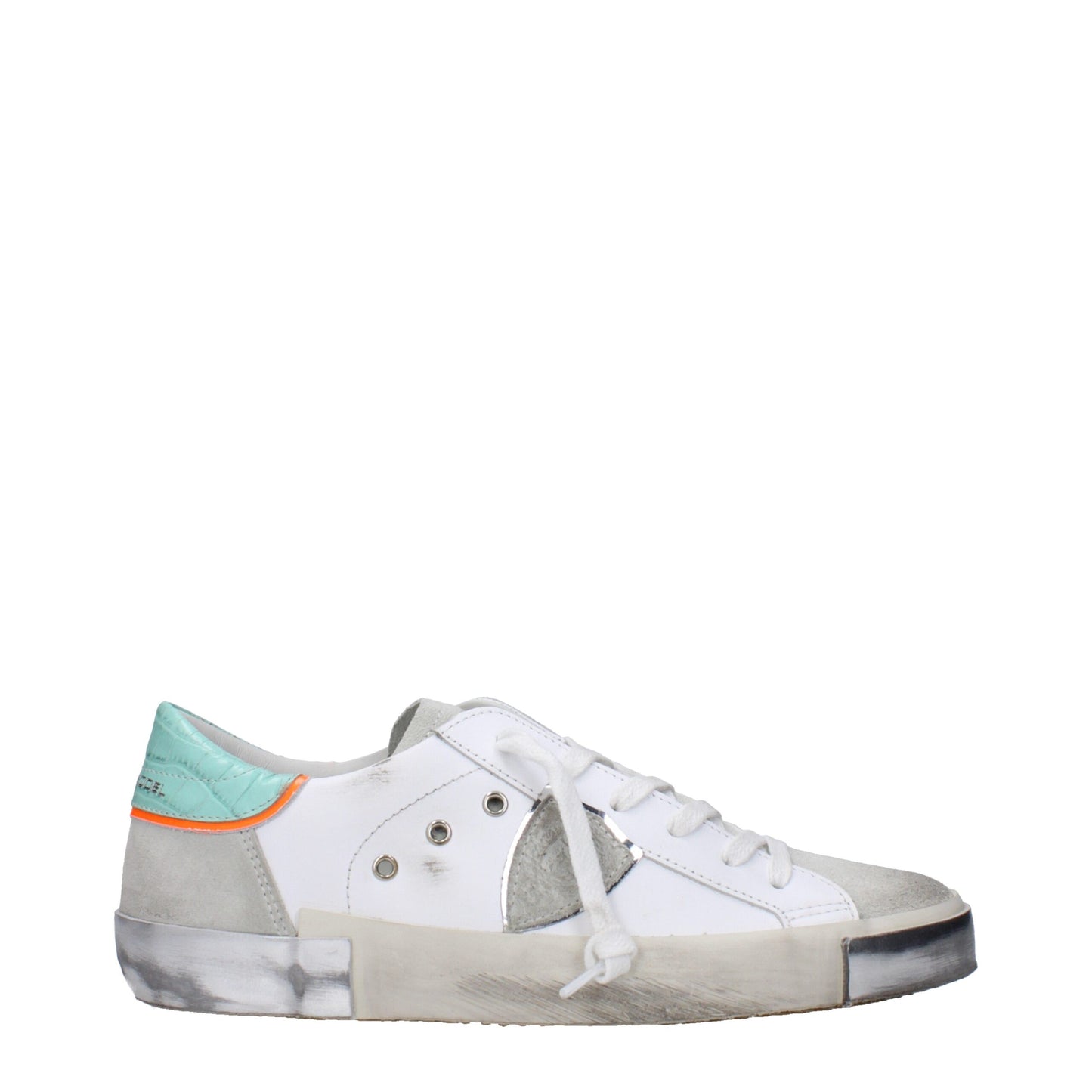 Philippe Model White Leather Sneakers