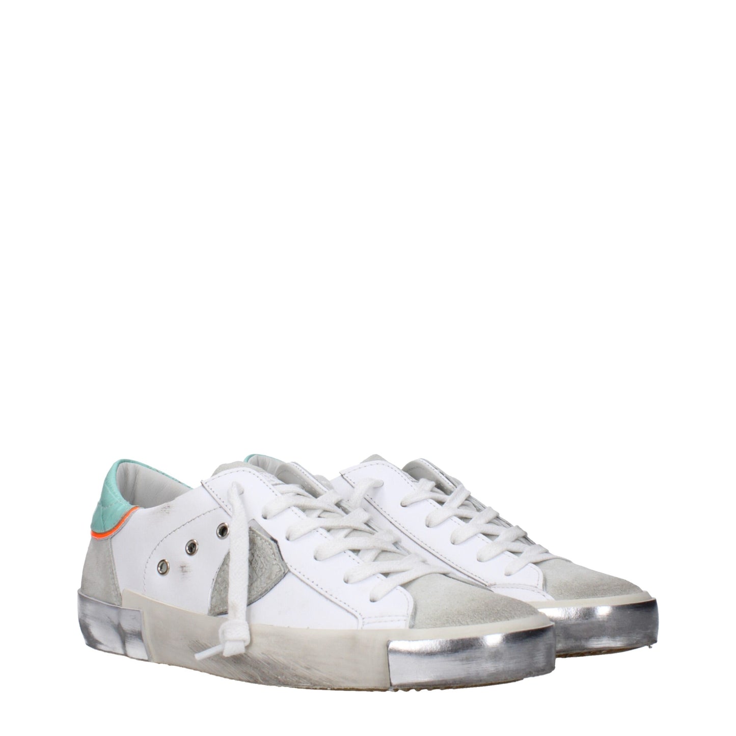 Philippe Model White Leather Sneakers