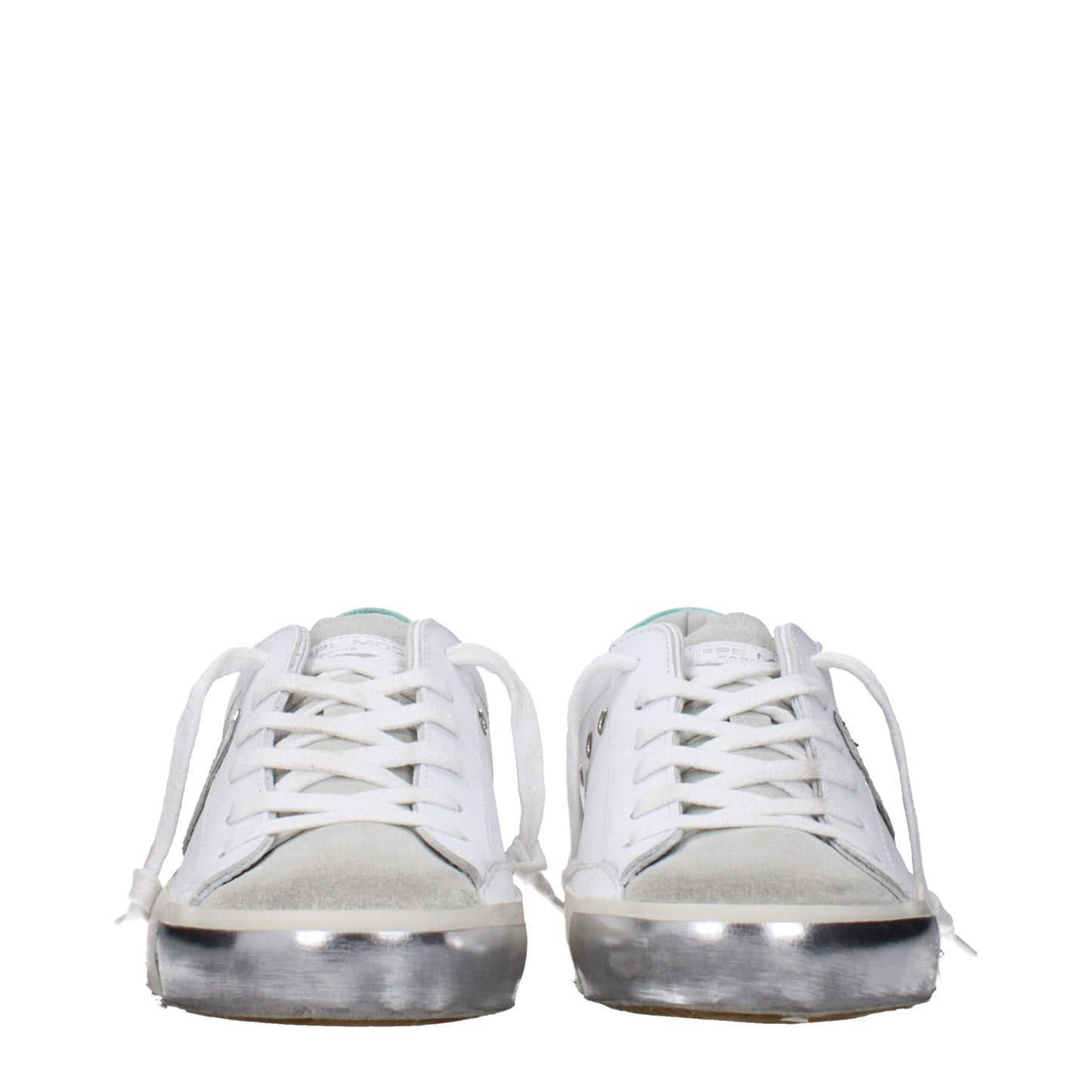 Philippe Model White Leather Sneakers