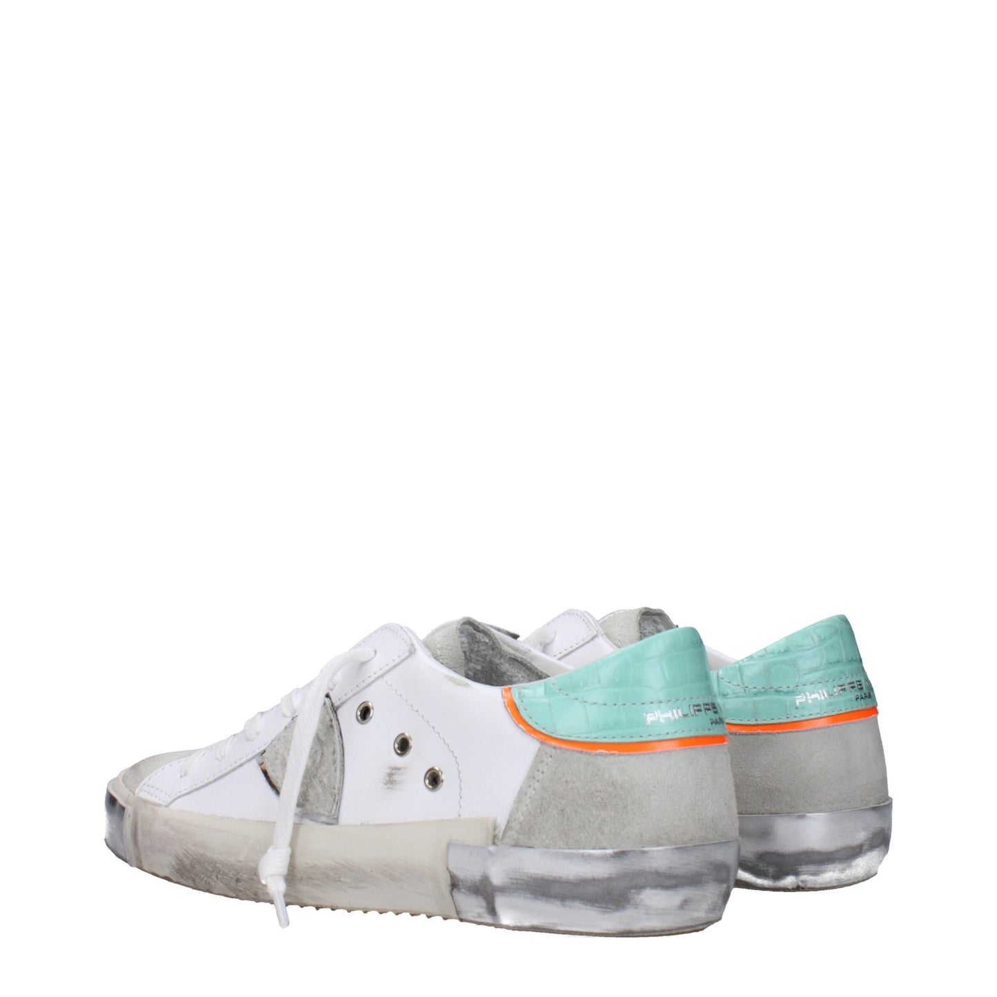 Philippe Model White Leather Sneakers