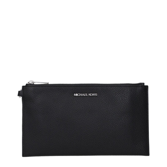 Michael Kors Black Leather Clutch Bags