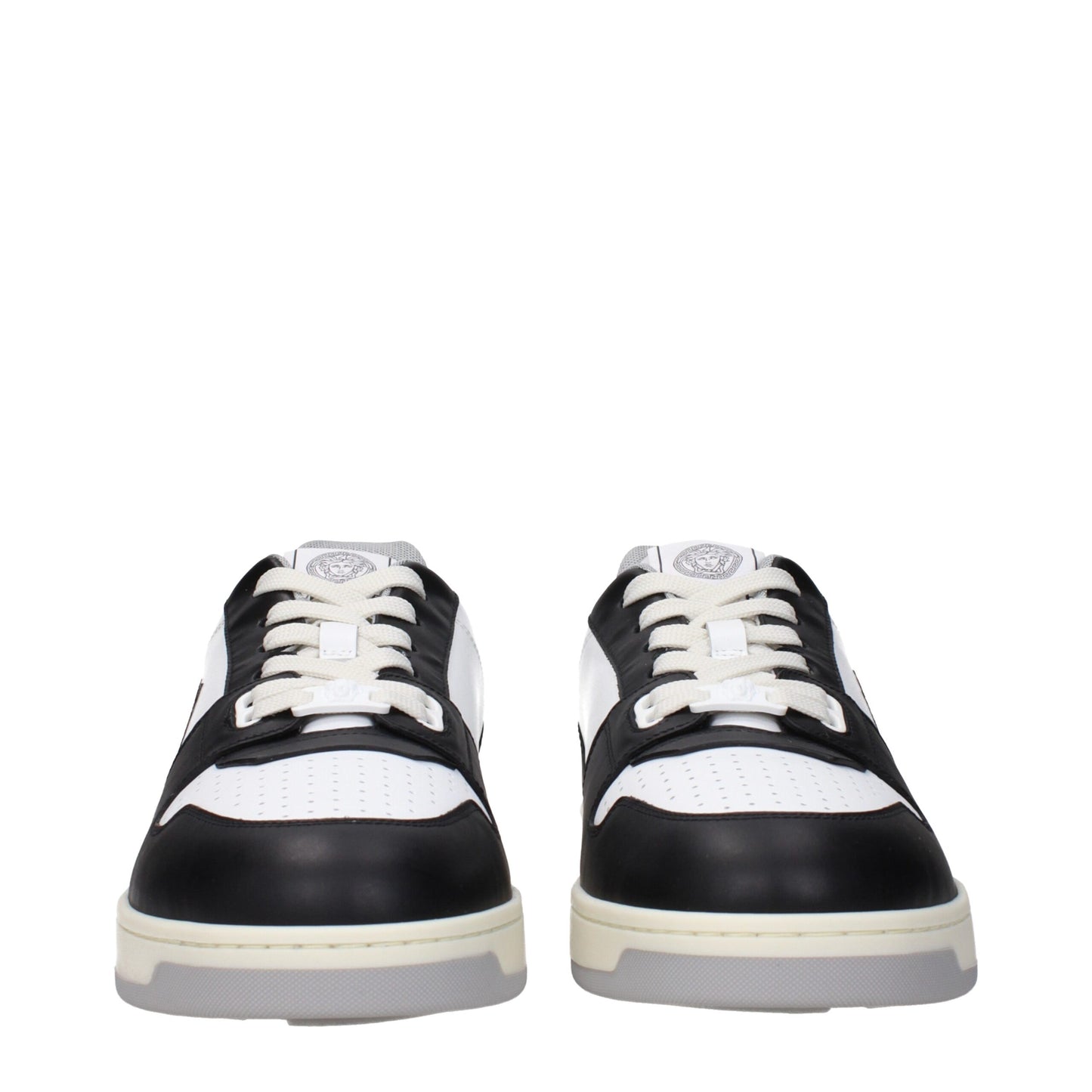 Versace White Leather Low Tops