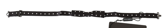 Pajarita de cuello ajustable con lunares de seda 100% negra