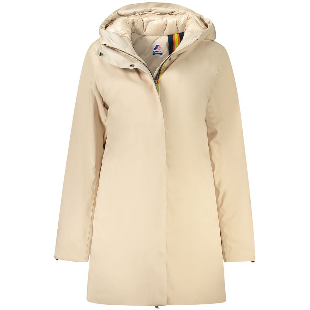 K-WAY Beige Polyester Jackets & Coat