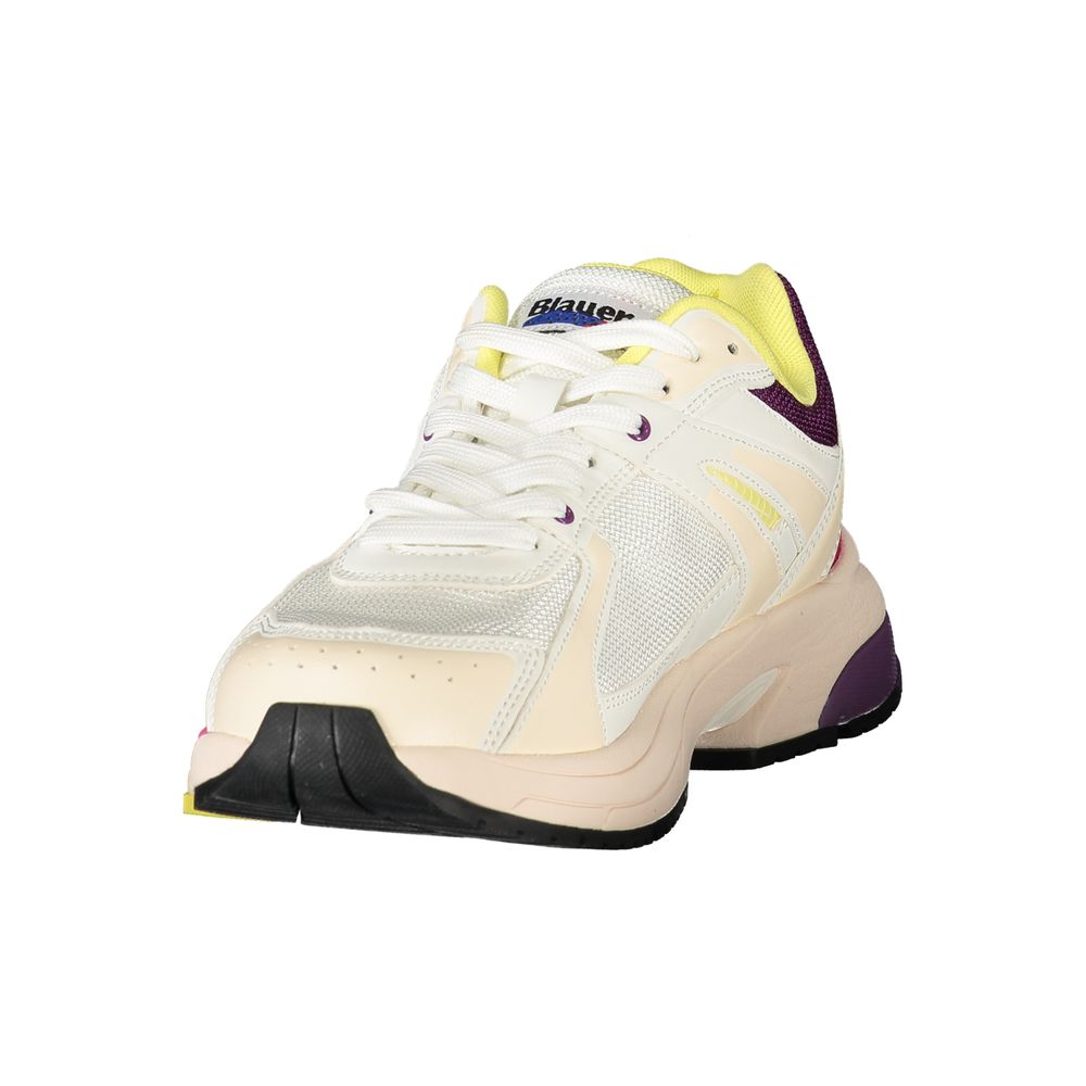 Blauer White Polyester Women Sneaker