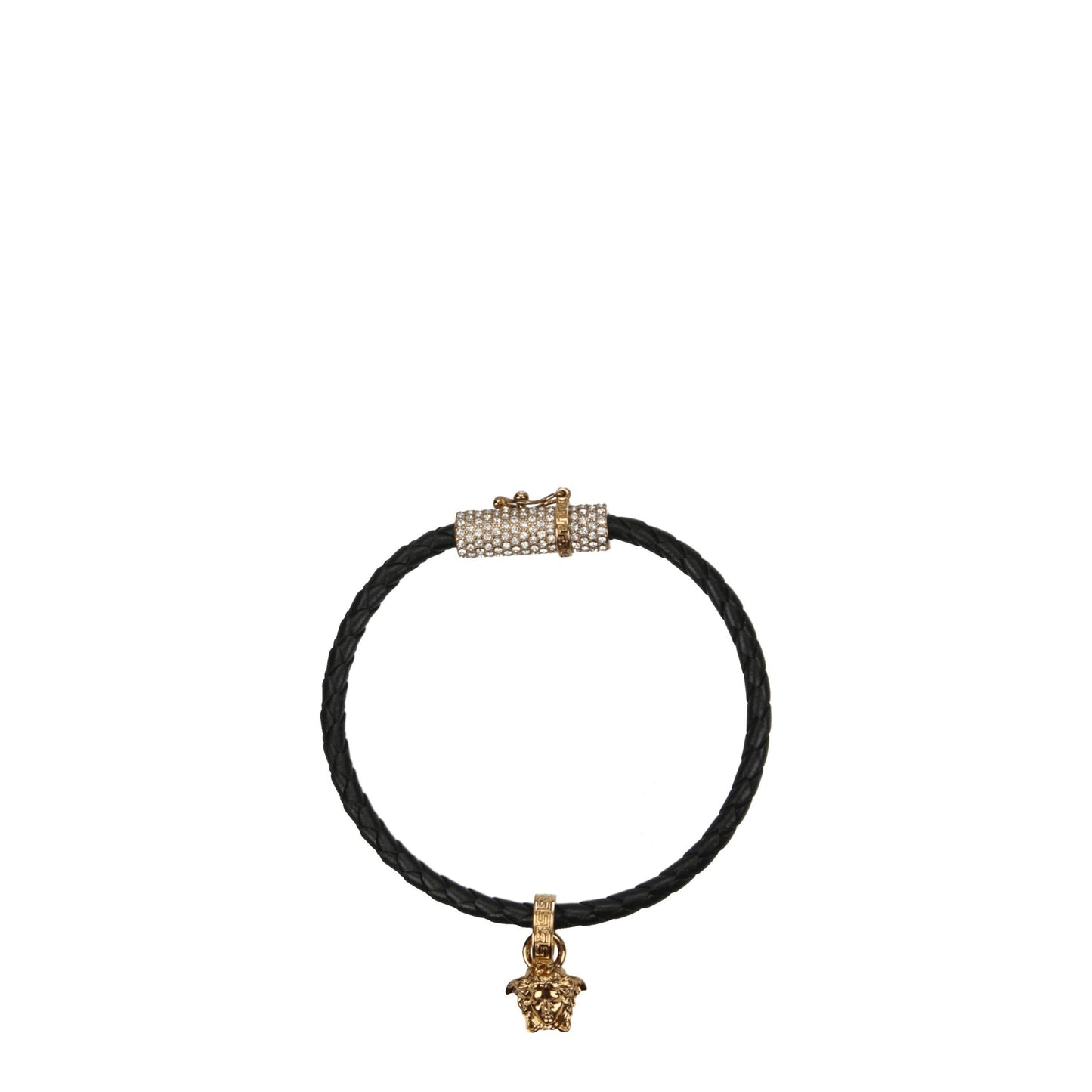 Versace Black Leather Bracelets