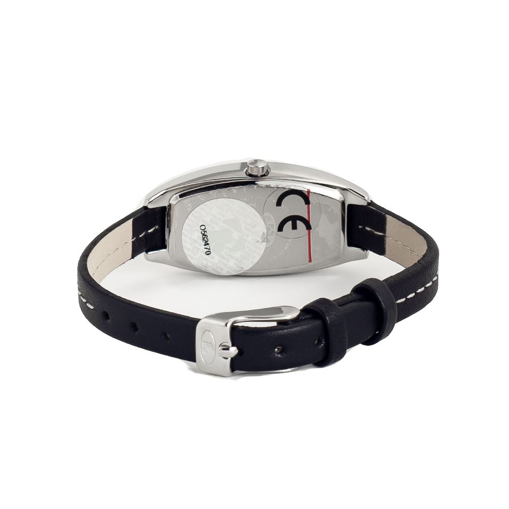 Time Force Black Leather Watch