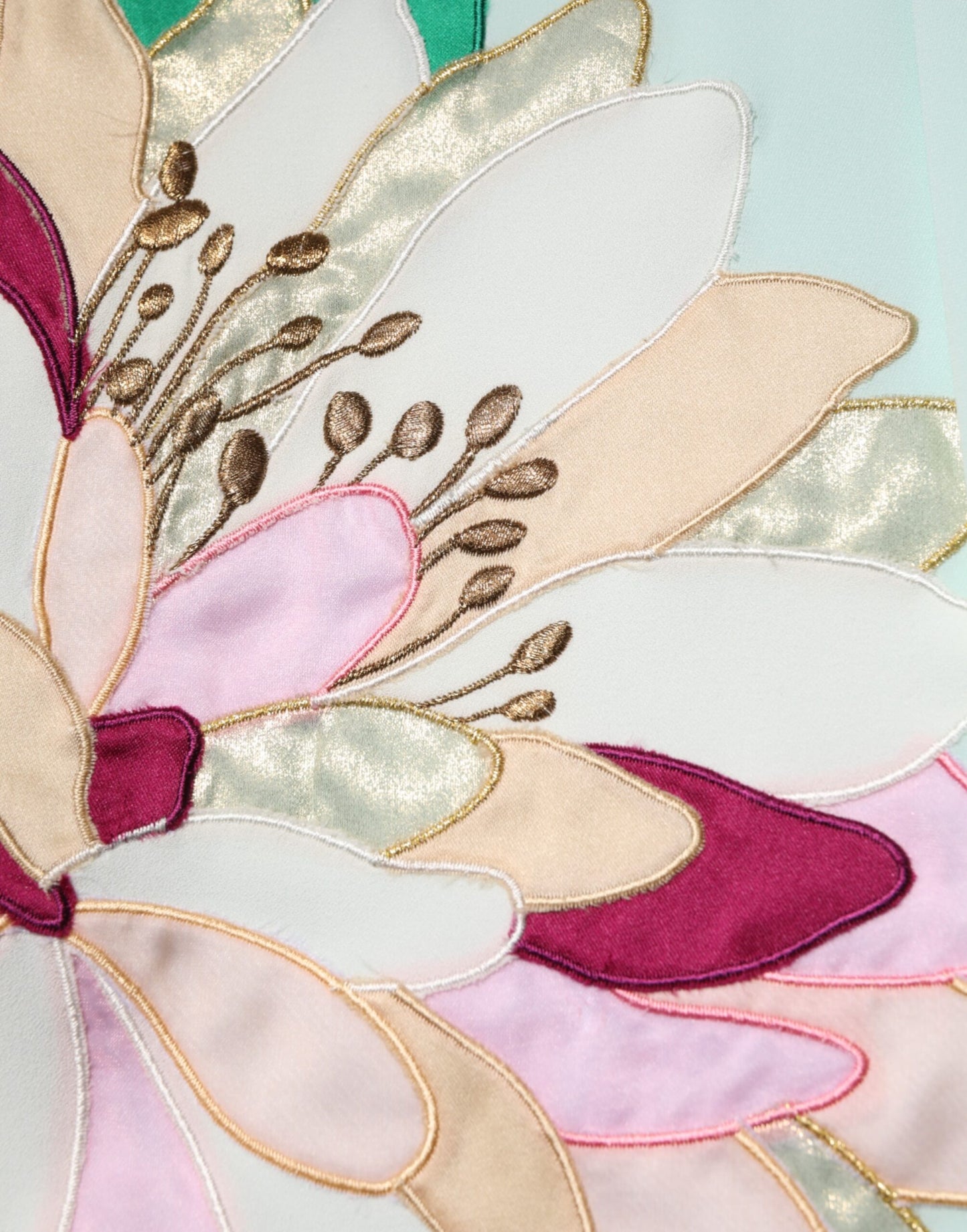 Dolce & Gabbana Grüne, geblümte, gerade geschnittene Pyjamahose mit Gummizug