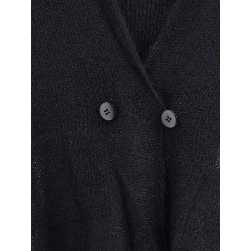 Giorgio Armani Double-breasted cardigan and top in a wool and mohair blend Twin-set