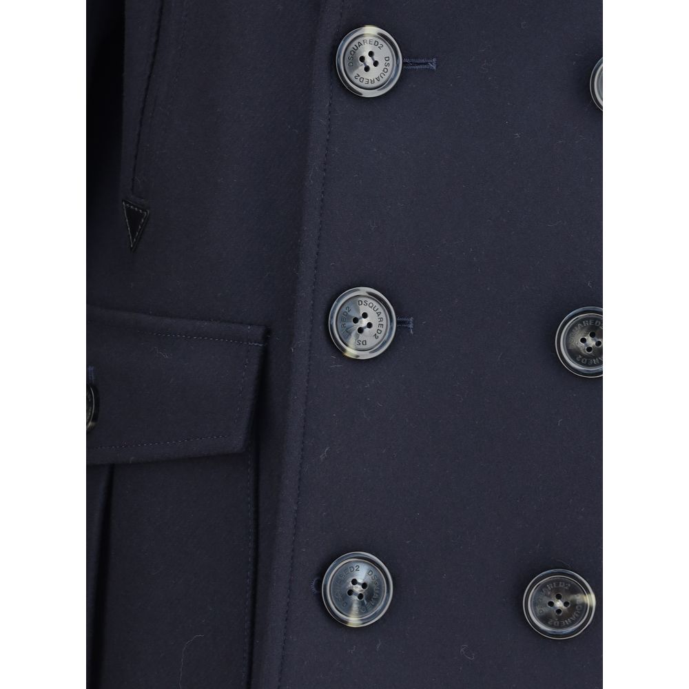 Dsquared² FELTED WOOL PEACOAT