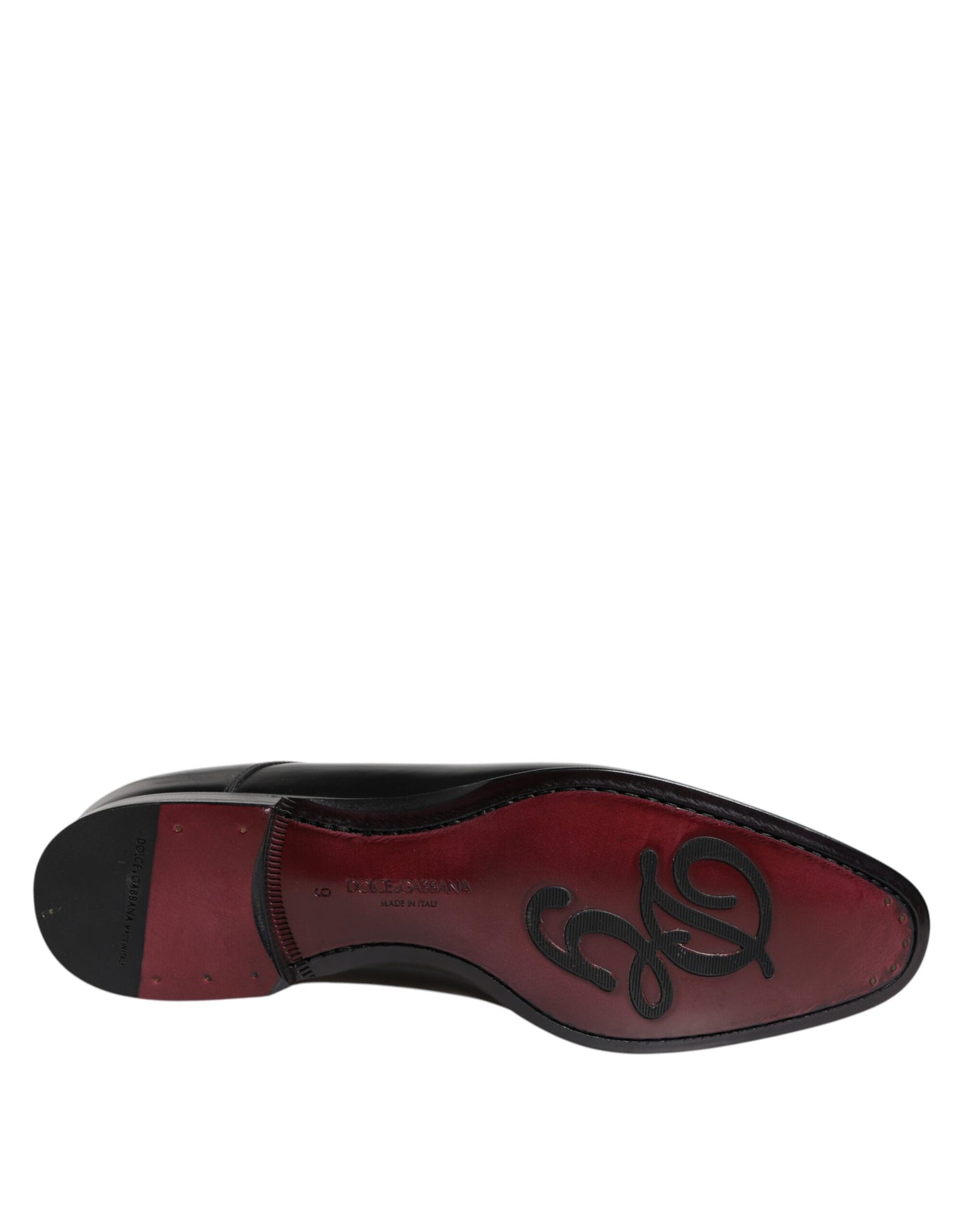 Dolce & Gabbana Men Dress Black Calfskin Leather Derby Shoes