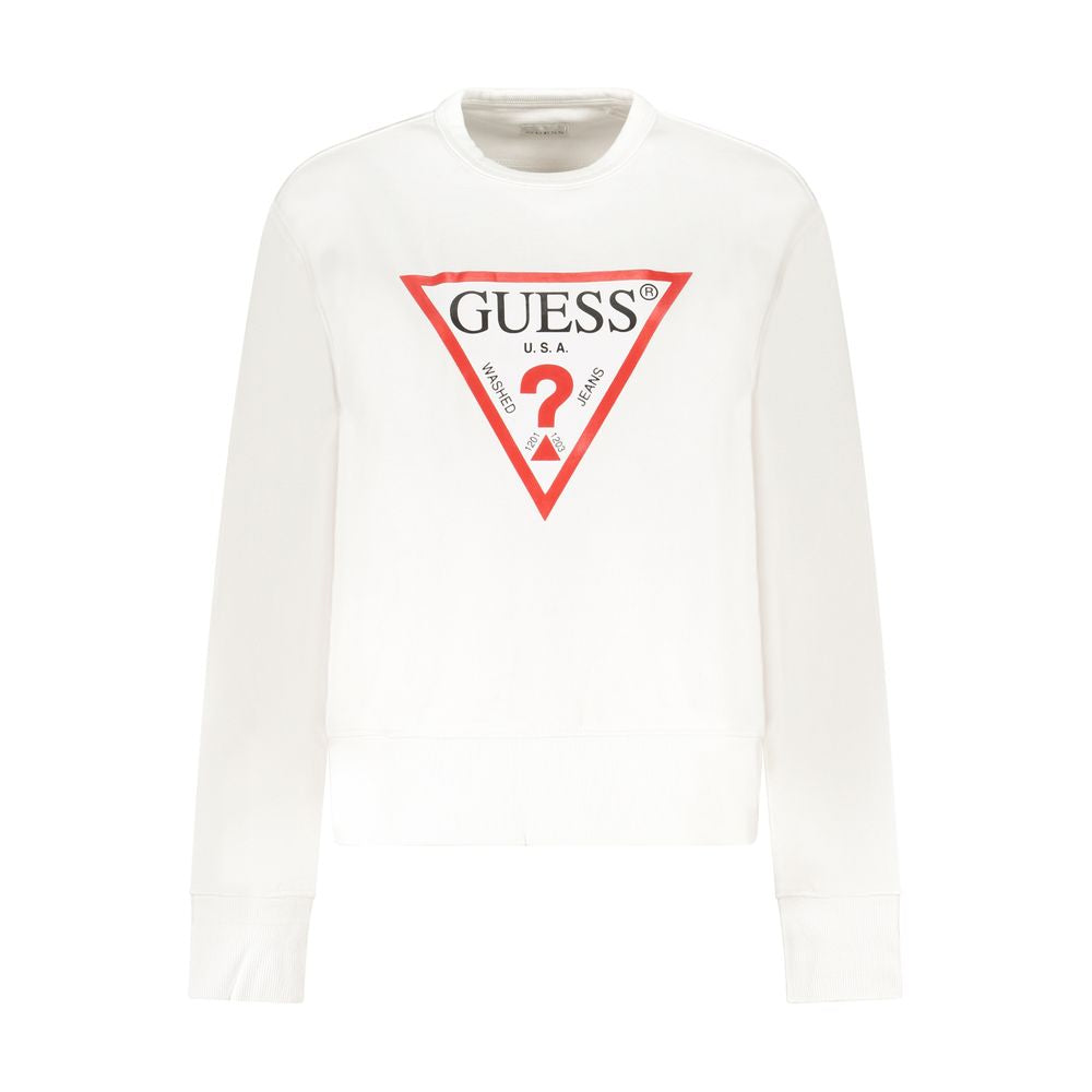 Guess Jeans White Cotton Sweater