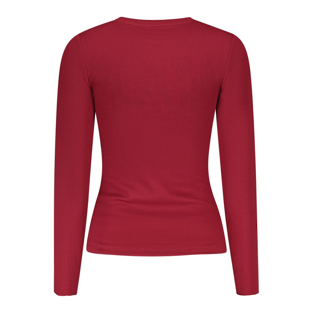 Guess Jeans Red Cotton Tops & T-Shirt