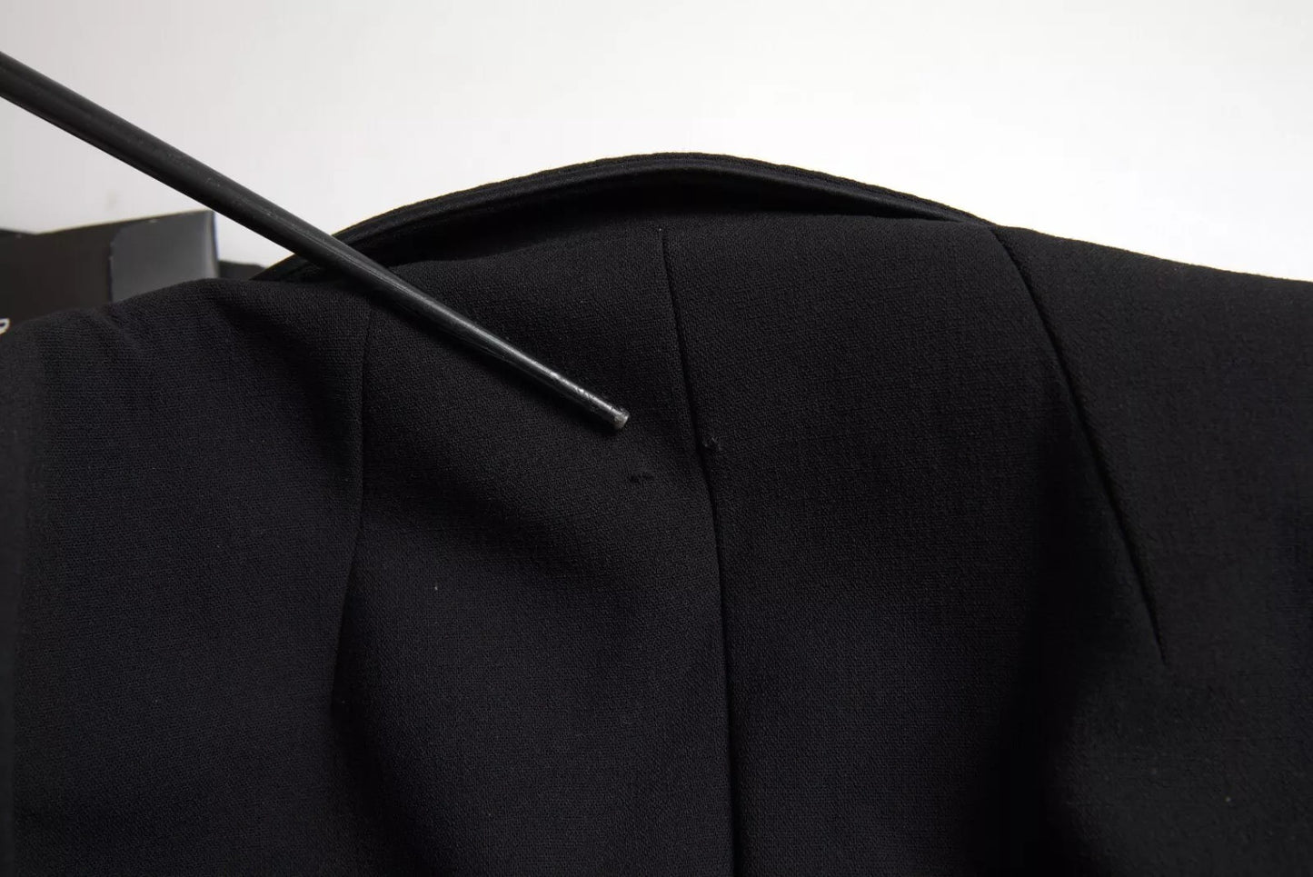 Dolce & Gabbana Black Wool Single Breasted Cropped Jacket