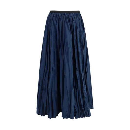 Sara Roka Crinkle-effect design pleated midi Skirt