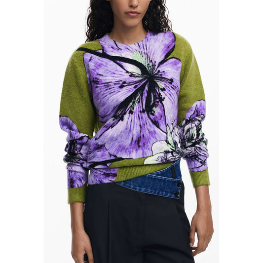 Desigual Purple Elastane Sweater