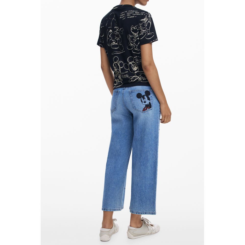Desigual Black Cotton Tops & T-Shirt