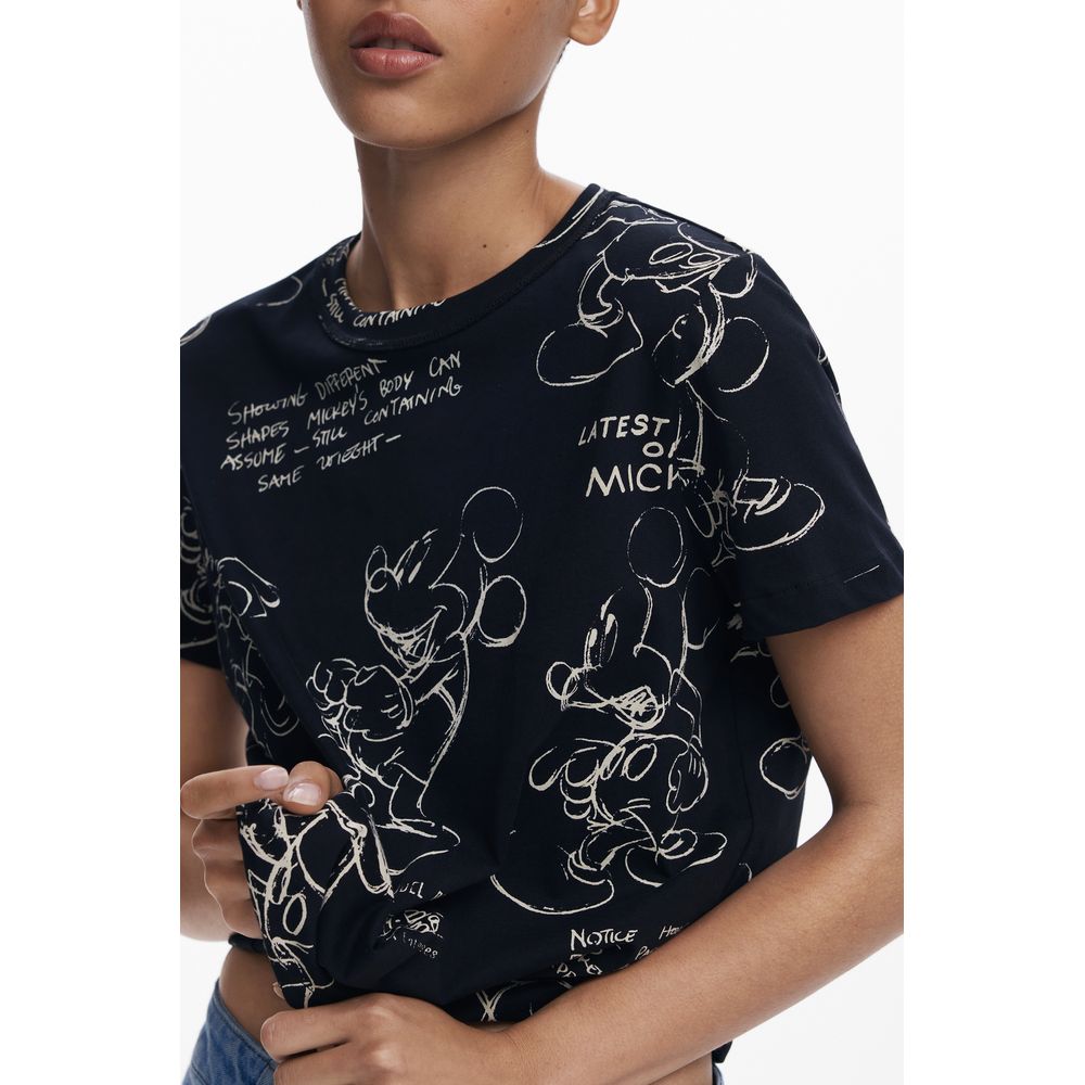 Desigual Black Cotton Tops & T-Shirt