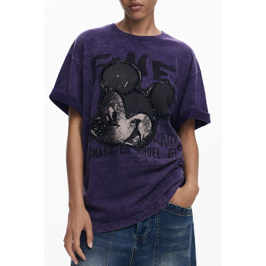 Desigual Purple Cotton Tops & T-Shirt