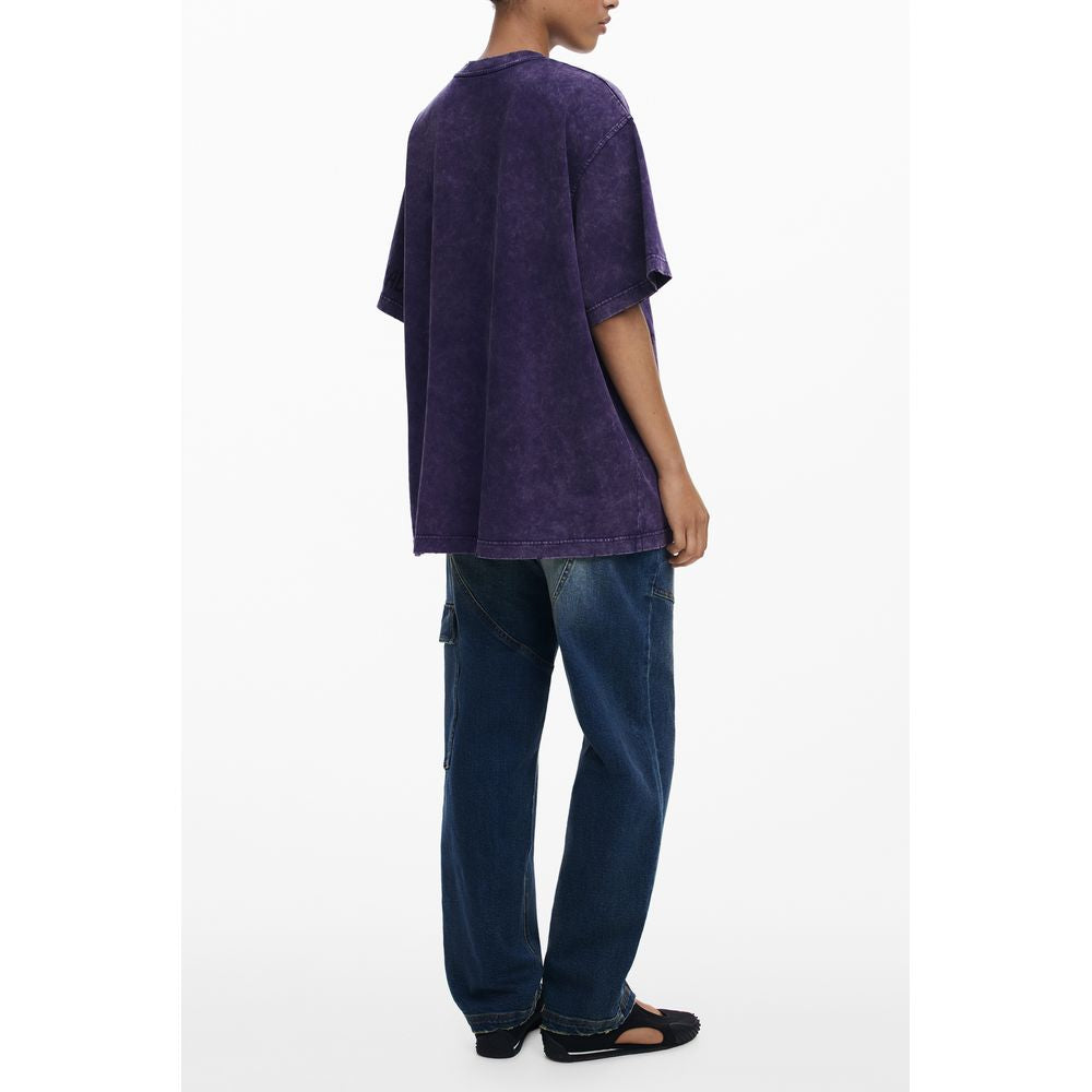 Desigual Purple Cotton Tops & T-Shirt