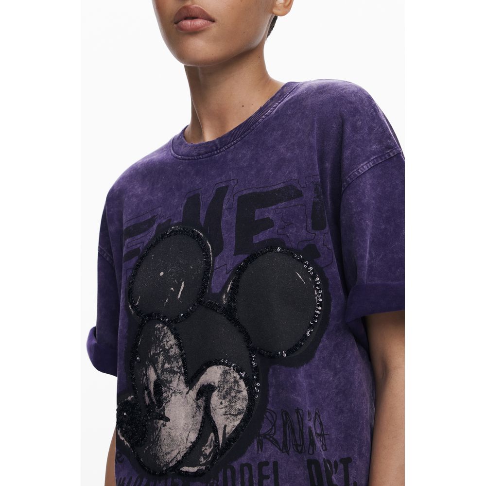 Desigual Purple Cotton Tops & T-Shirt