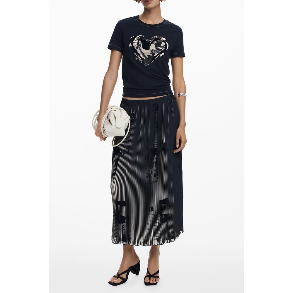 Desigual Black Polyester Skirt