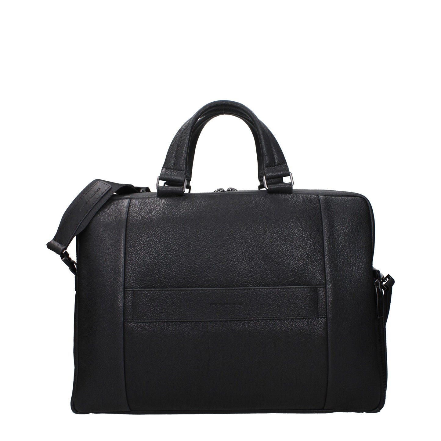 Piquadro Black Leather Business And Laptop Bags