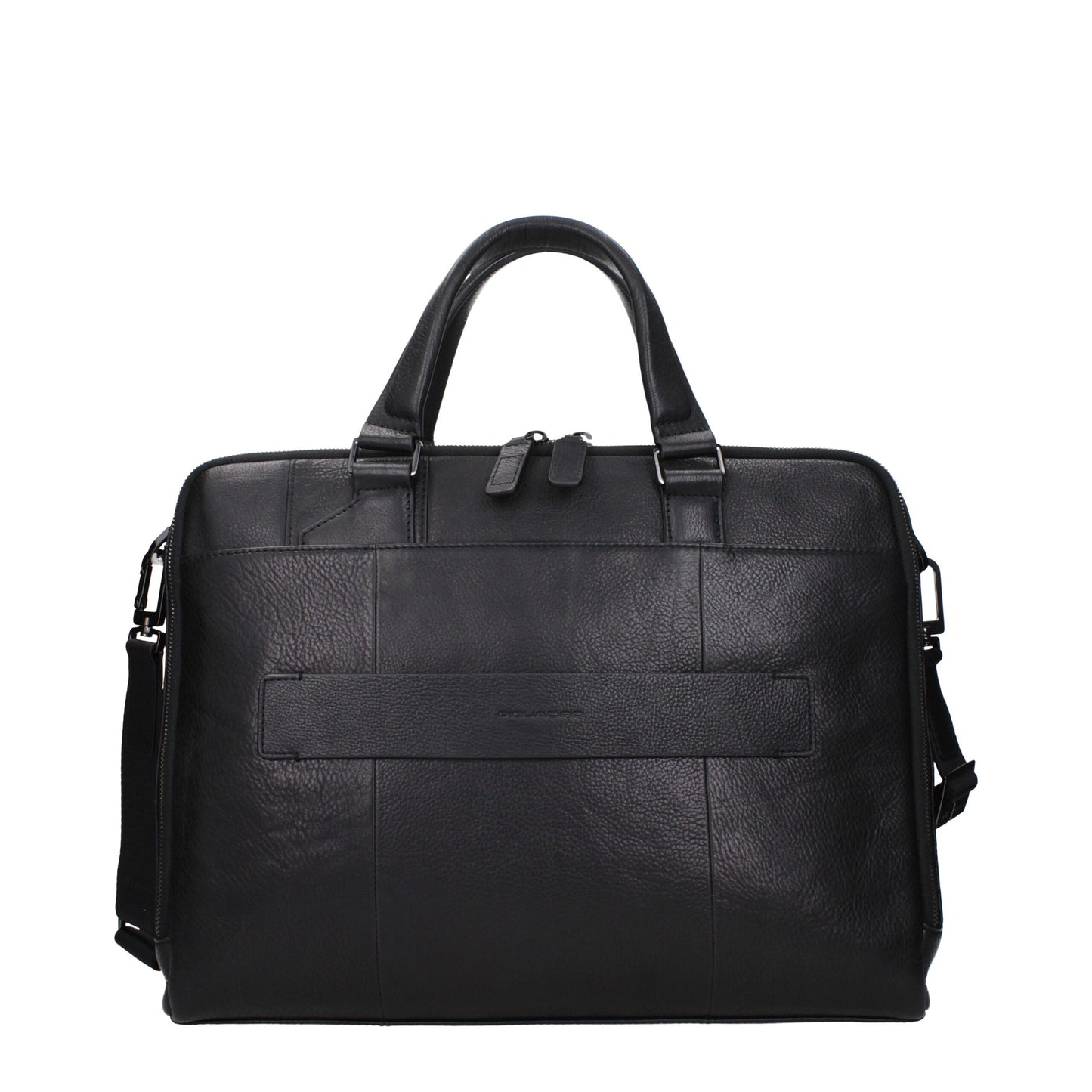 Piquadro Black Leather Business And Laptop Bags