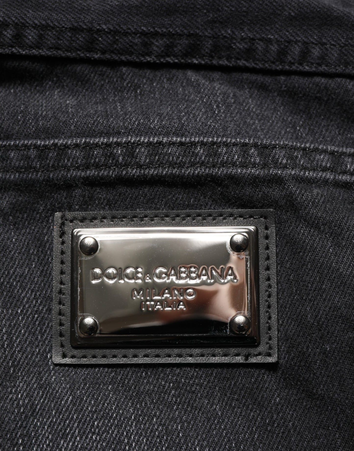 Dolce & Gabbana Schwarze Skinny-Jeans aus gewaschener Baumwolle für Herren