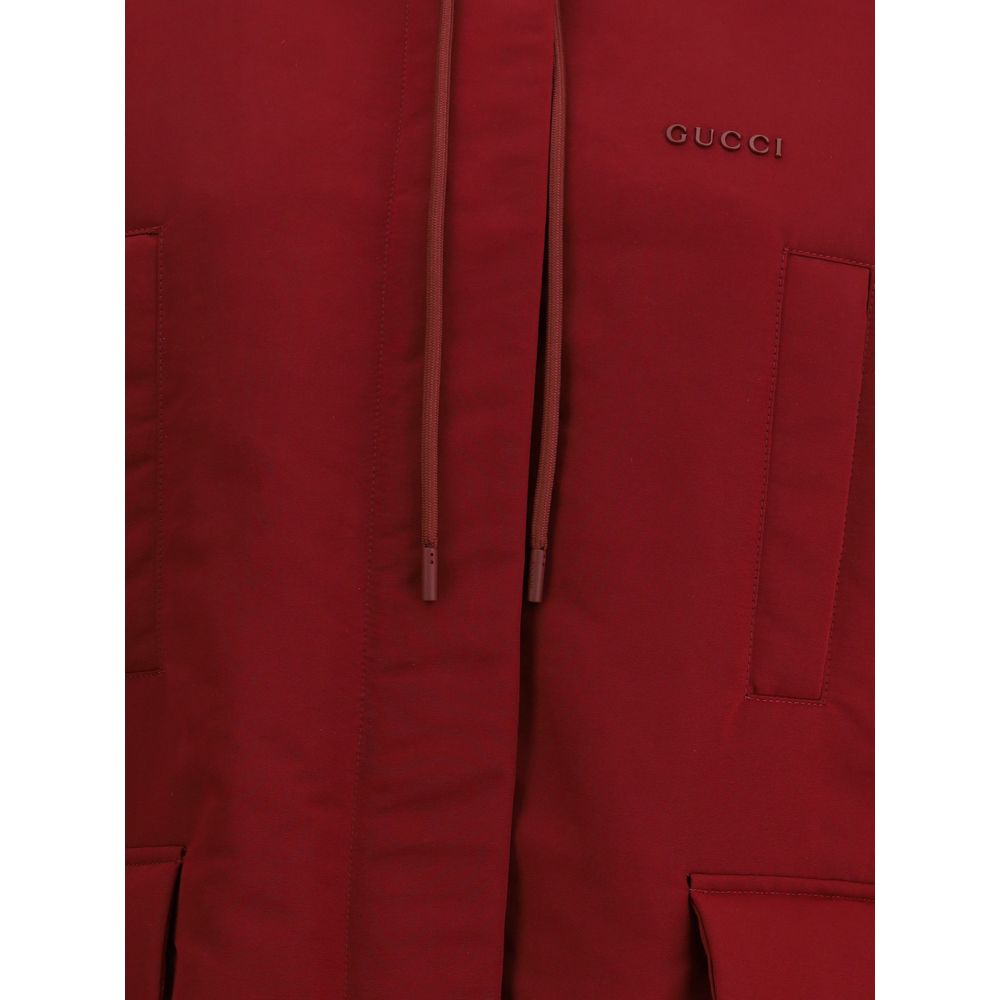 Gucci Jacke aus rotem Polyester-Faille