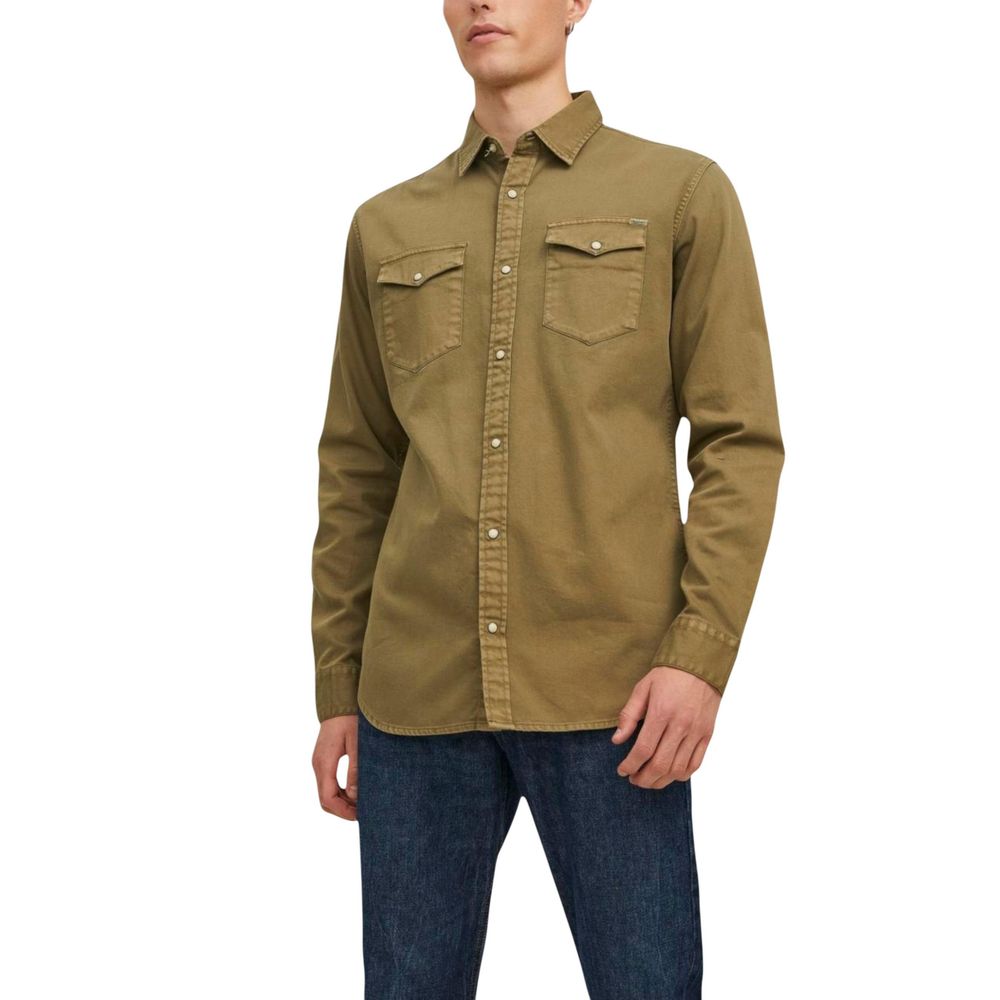 Jack Jones Green Jeans Shirt