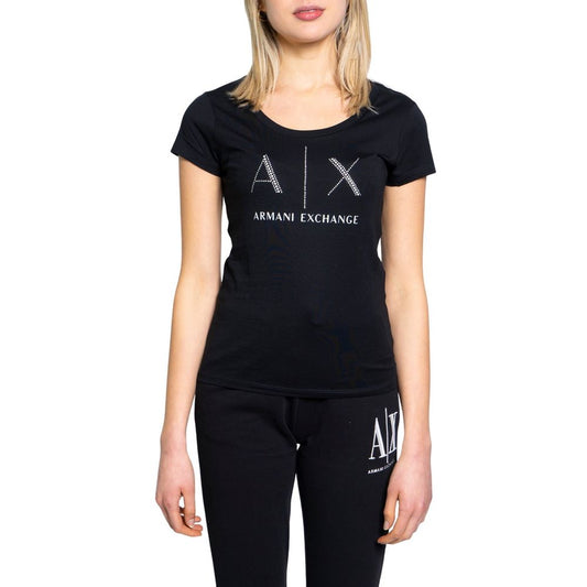 Armani Exchange Black Cotton T-Shirt