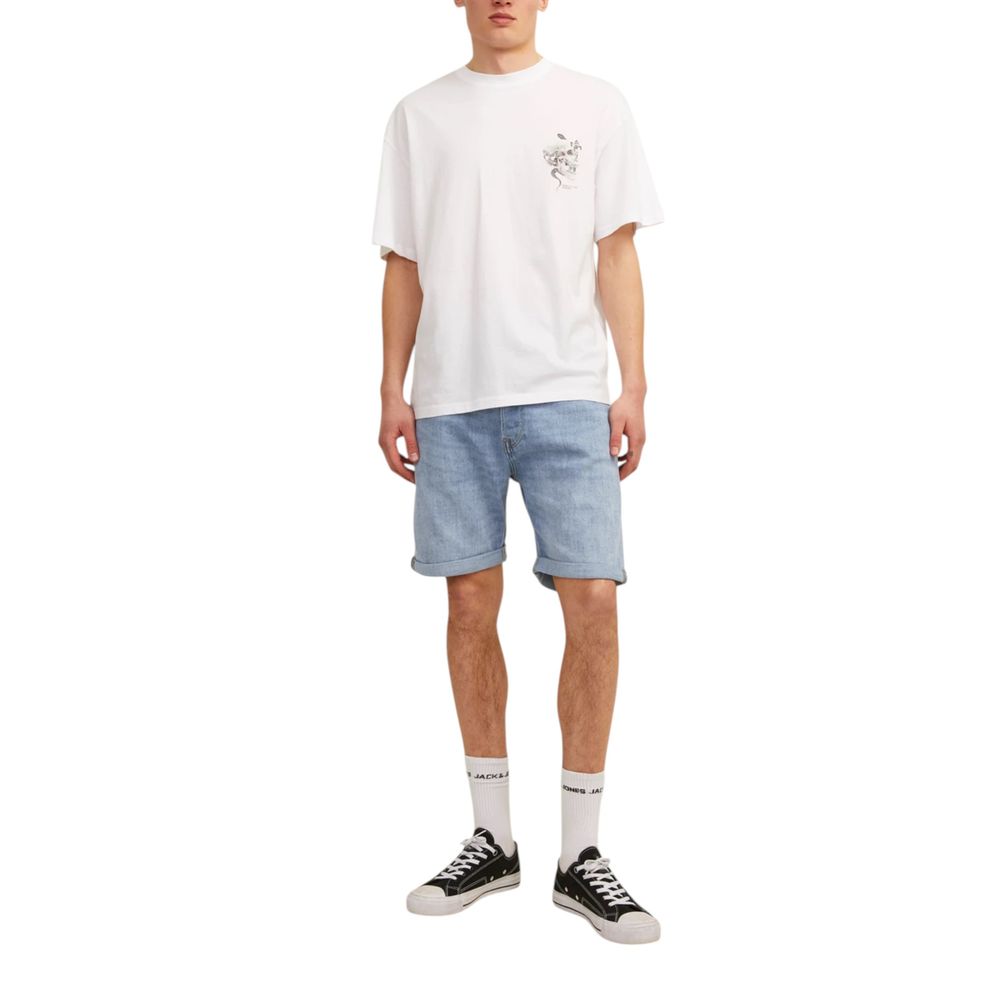 Jack Jones Light Blue Cotton Bermuda