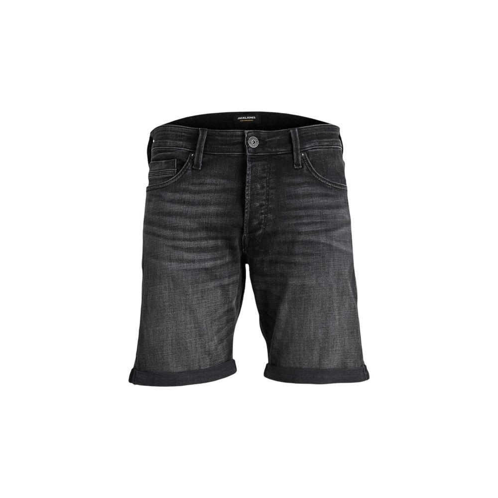 Jack Jones Black Cotton Bermuda
