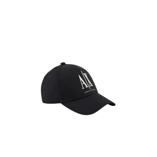 Armani Exchange Black Cotton Caps Baseball Hat