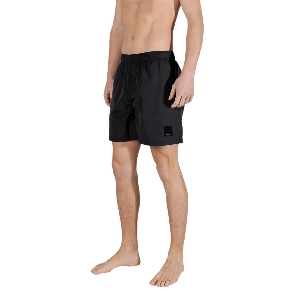 Armani Exchange Black Polyester Swim Short